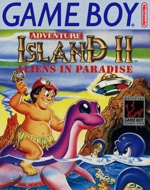Adventure Island II: Aliens in Paradise Game Boy front cover
