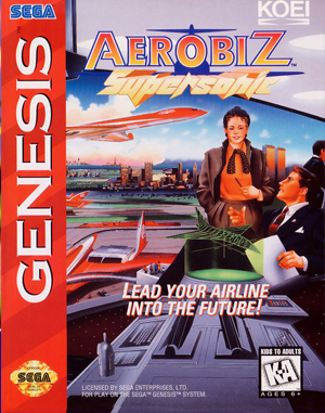 Aerobiz Supersonic Sega Genesis front cover