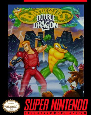 Battletoads / Double Dragon SNES front cover