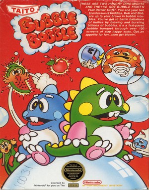 Bubble Bobble NES  front cover