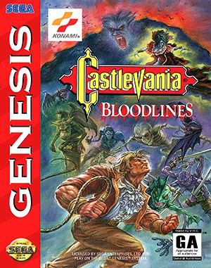 Castlevania: Bloodlines Sega Genesis front cover