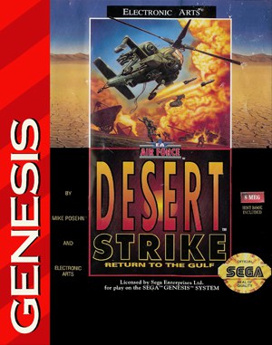 Desert Strike: Return to the Gulf Sega Genesis front cover