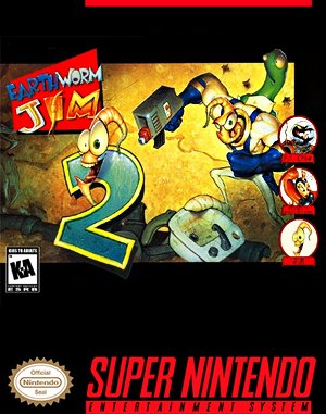 Earthworm Jim 2 SNES front cover