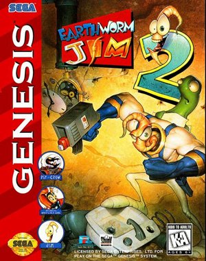 Earthworm Jim 2 Sega Genesis front cover