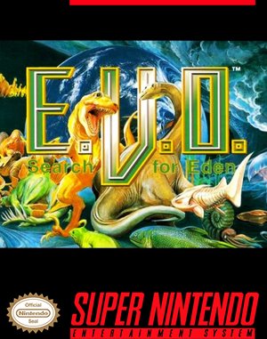 E.V.O.: Search for Eden SNES front cover