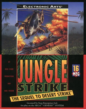 Jungle Strike Sega Genesis front cover