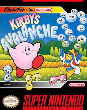 Kirby’s Avalanche SNES front cover