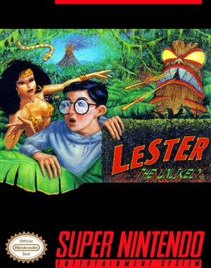Lester the Unlikely SNES front cover