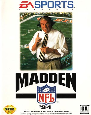 Madden NFL ’94 Sega Genesis front cover