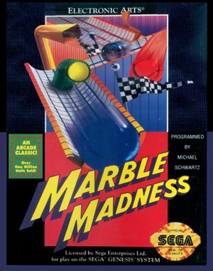 Marble Madness DOS front cover