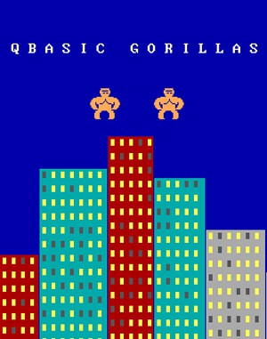 QBasic Gorillas DOS front cover
