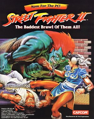 Street Fighter II DOS front cover