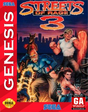Streets of Rage 3 Sega Genesis front cover