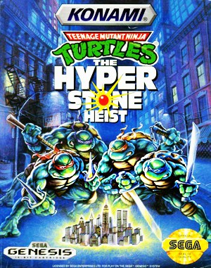 Teenage Mutant Ninja Turtles: The Hyperstone Heist Sega Genesis front cover
